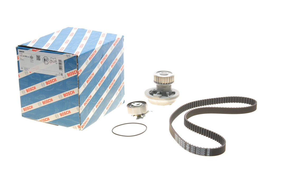 Cambelt kit Opel Kadett E: 1987946992 Bosch TIMING BELT KIT WITH WATER PUMP