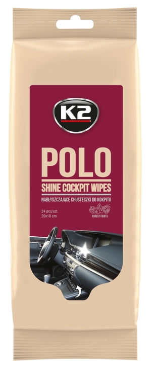 K420 K2 K2 Polo Shine Wipes for dashboard care, 24 pcs.