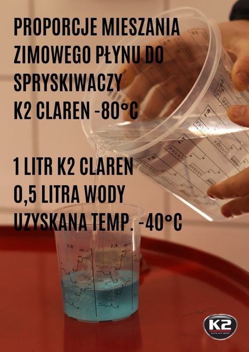 Winter glass washer, concentrate K2 Claren -80°C, 1 liter K2 K611
