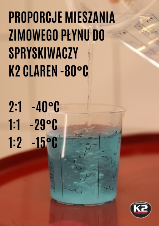 K2 Winter glass washer, concentrate K2 Claren -80°C, 1 liter – price 14 PLN