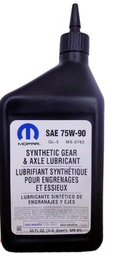 68218655AA Chrysler/Mopar Transmission oil Chrysler/Mopar Synthetic Gear Axle Lubricant 75W-90, 0,946L