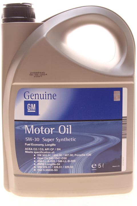 93165010 General Motors Motor oil General Motors Super Synthetic 5W-30, 5 l