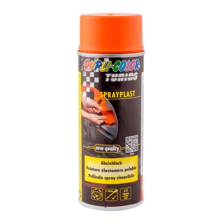 388088 Motip Aerosol paint with liquid rubber effect Motip Dupli Color, orange, glossy, 400 ml