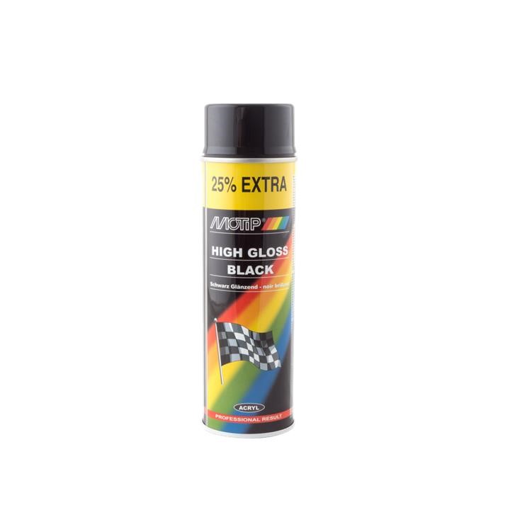 04005 Motip Universal acrylic black glossy aerosol enamel, 500 ml