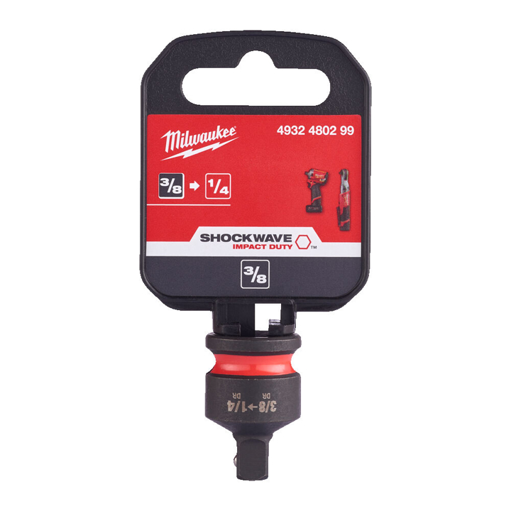 4932480299 Milwaukee Adapter for heads-ShW 3/8 square-1/4 square impact MILWAUKEE