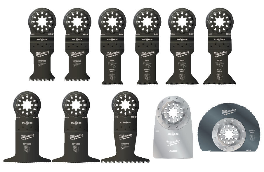 48906090 Milwaukee Set of blades for multi-tool (11 pcs) MILWAUKEE 48906090