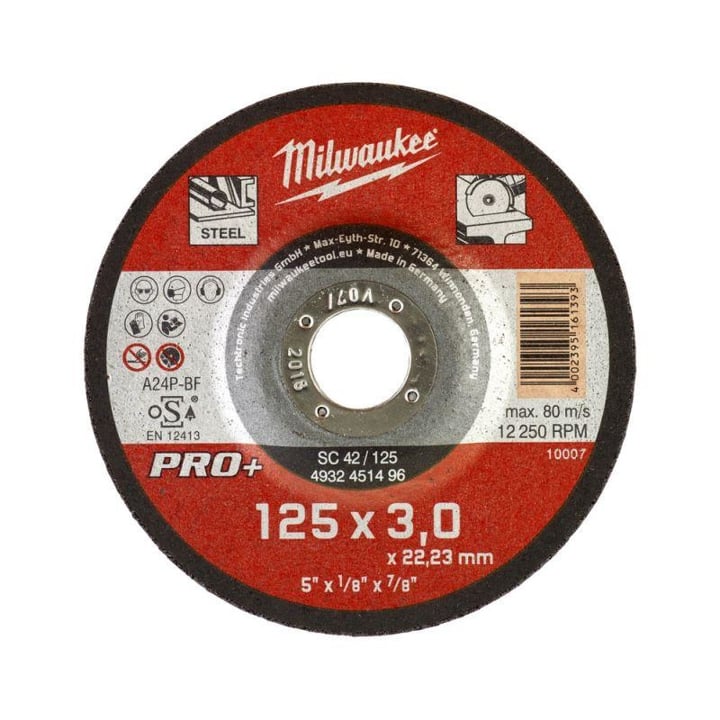 4932451496 Milwaukee Metal cutting disc MILWAUKEE, SCS 42/125x3 PRO+, diameter 125mm