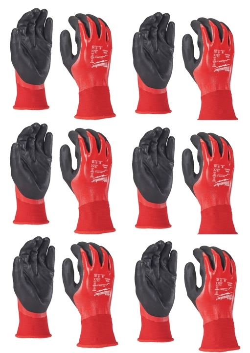 4932493226 Milwaukee Glove set Dip Cut A - size 10/XL-12 pcs. MILWAUKEE