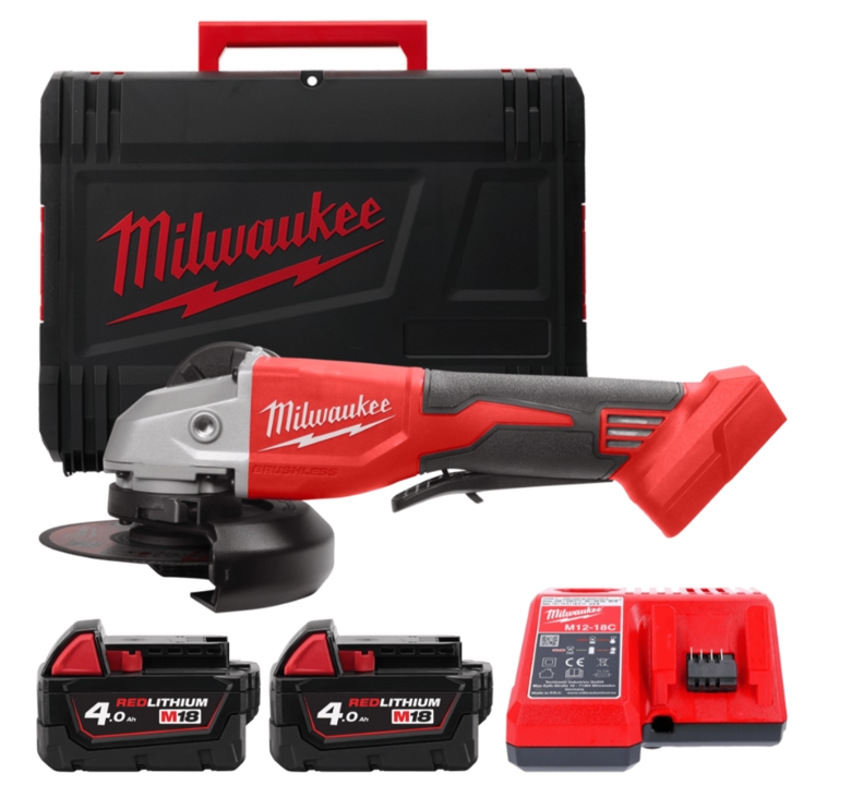 4933492646 Milwaukee Cordless brushless angle grinder - angle grinder MILWAUKEE M18 BLSAG125XPD-402X diameter 125 mm