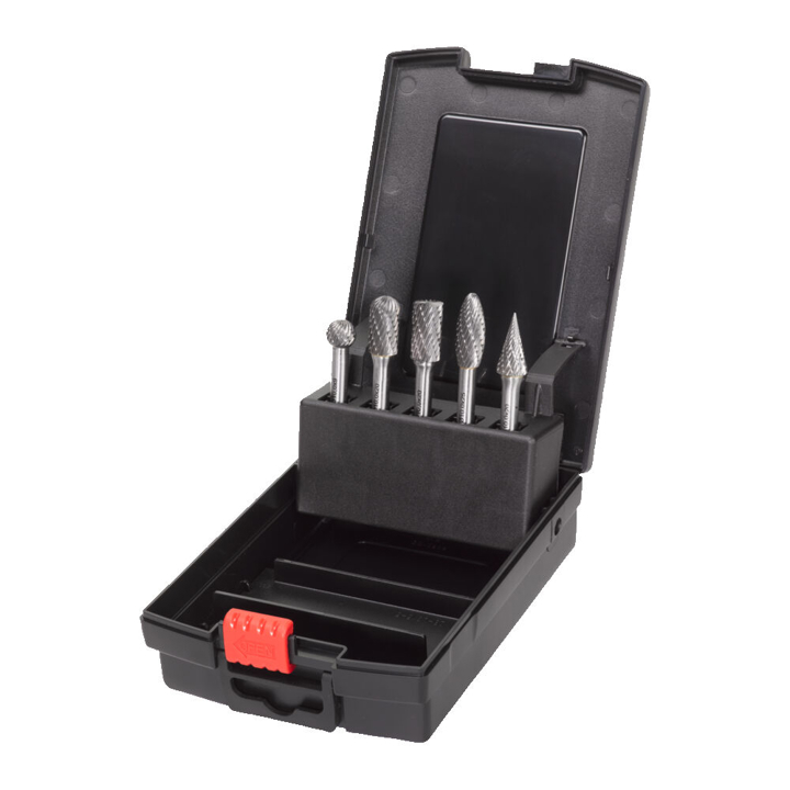 4932493576 Milwaukee Set of carbide burrs TC 6 X 12.7mm 5 items MILWAUKEE 4932493576, plastic case