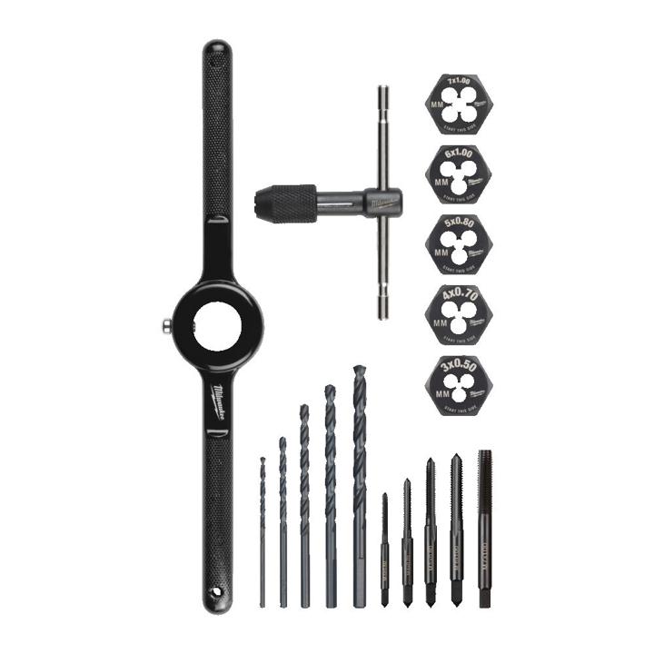 4932498720 Milwaukee Set of taps and dies M3-M7 17 items MILWAUKEE