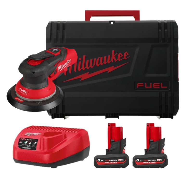4933493648 Milwaukee Cordless eccentric sander MILWAUKEE M12 FROS2.5-502X O150mm (Checkpoint + 2 batteries. X5Ag + HD case)