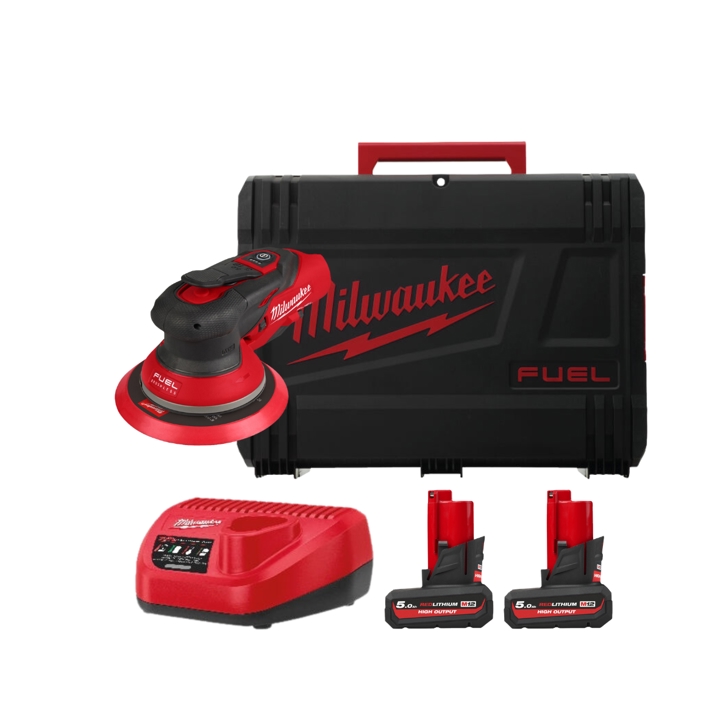 4933493651 Milwaukee MILWAUKEE M12 FROS5-502X Ø150mm cordless eccentric grinder (Checkpoint + 2 batteries. X5Ag + HD case)