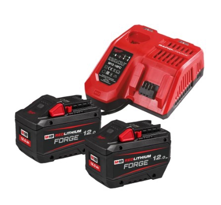 4933498610 Milwaukee Battery power kit M18 FORGENRG-122 MILWAUKEE (2 batteries 12Ah, charger)