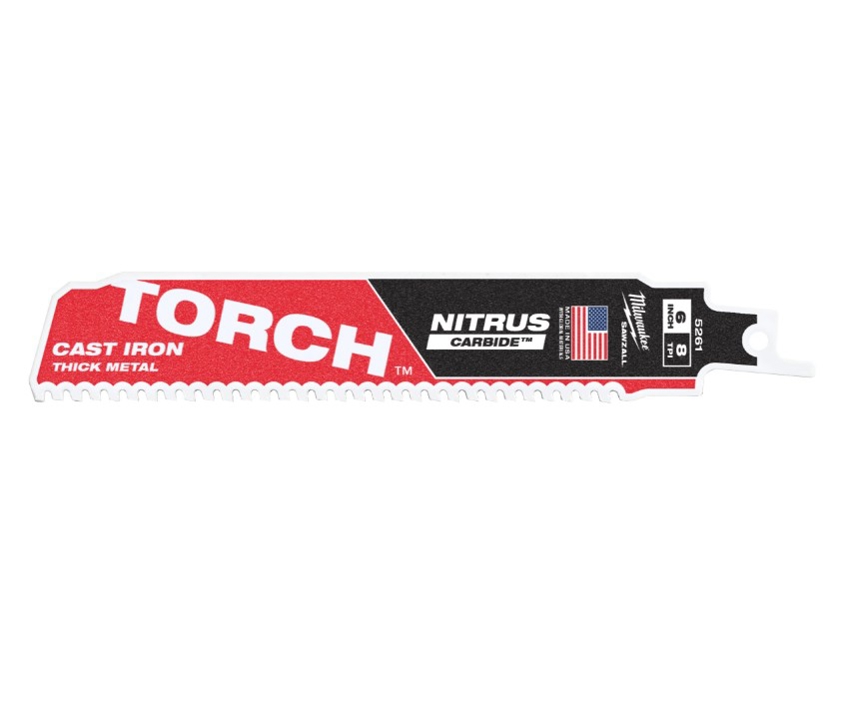 48475261 Milwaukee Blade for sabre saws TORCH CARBIDE NITRUS MILWAUKEE, 150x3.1mm, (metal)