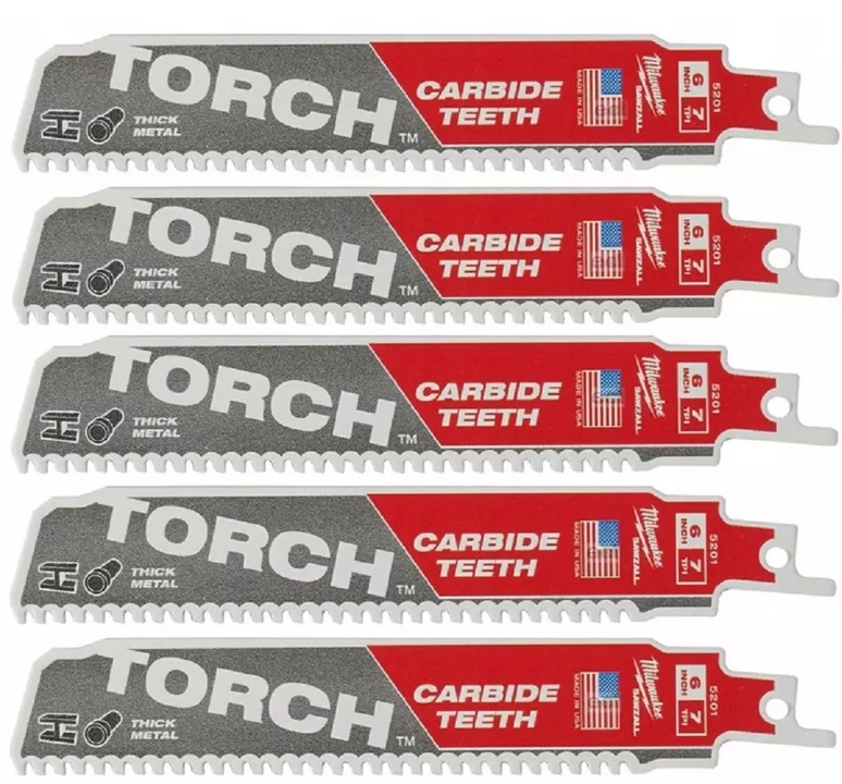 48475501 Milwaukee Sabre saw blade TORCH CARBIDE MILWAUKEE, 150x3.1mm, (5 pcs), (metal)
