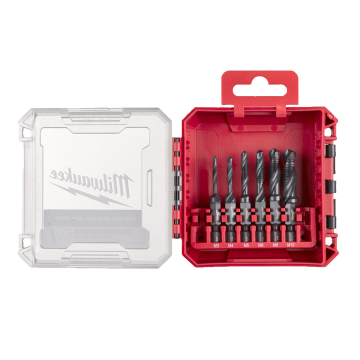 4932498267 Milwaukee Set of drilling taps M3-M10 HSS-G (6 items) MILWAUKEE
