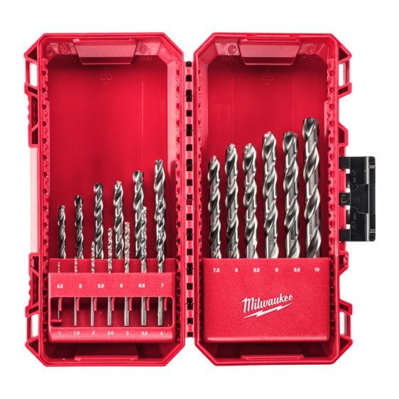 4932493869 Milwaukee Set of PACKOUT THUNDERWEB metal drills HSS-G MILWAUKEE, (19 pcs), plastic case