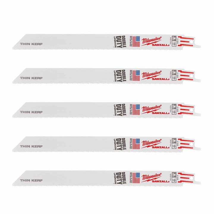 48475188 Milwaukee Sabre saw blade THIN KERF MILWAUKEE, 230x1.5mm, (5 pcs), (metal)