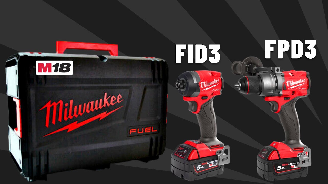Set of two Milwaukee M18FPP2A3-502X Brushless Tools, 4933480873 (Combination Drill M18FPD3, impact driver). Milwaukee 4933480873