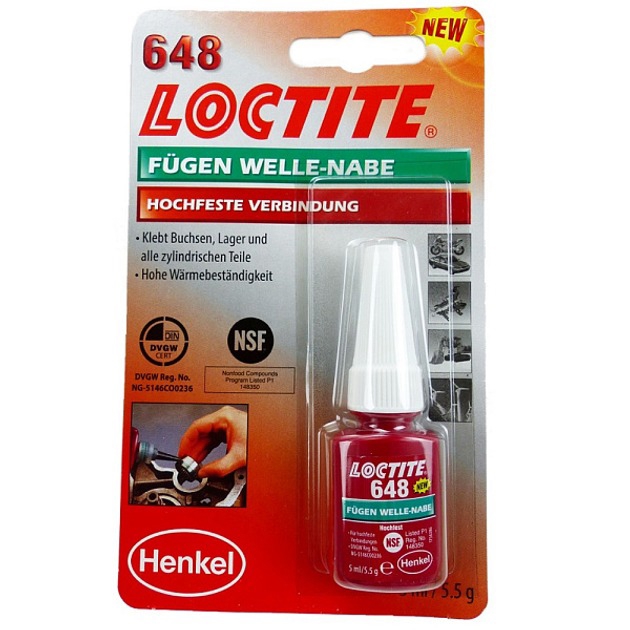 1804041 Loctite Loctite 648 anaerobic adhesive sealant, 5 ml