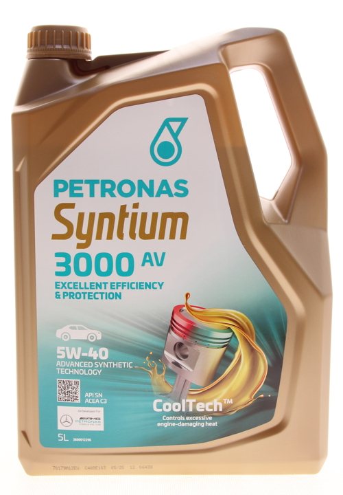 Petronas 18285019 Engine oil Petronas Syntium 3000 AV 5W-40, 5L 18285019 18285019 Petronas Engine oil Petronas Syntium 3000 AV 5W-40, 5L