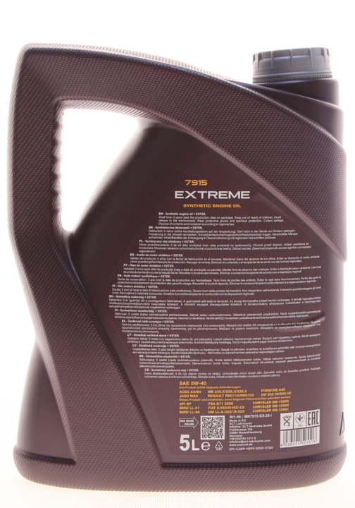 Engine oil Mannol 7915 Extreme 5W-40, 5L Mannol MN7915-5