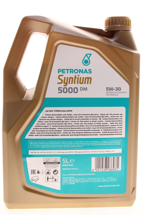 Engine oil Petronas Syntium 5000 DM 5W-30, 5L Petronas 70644M12EU