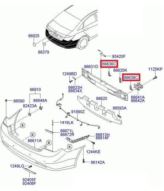 866363S000 Hyundai/Kia Amplifier bracket