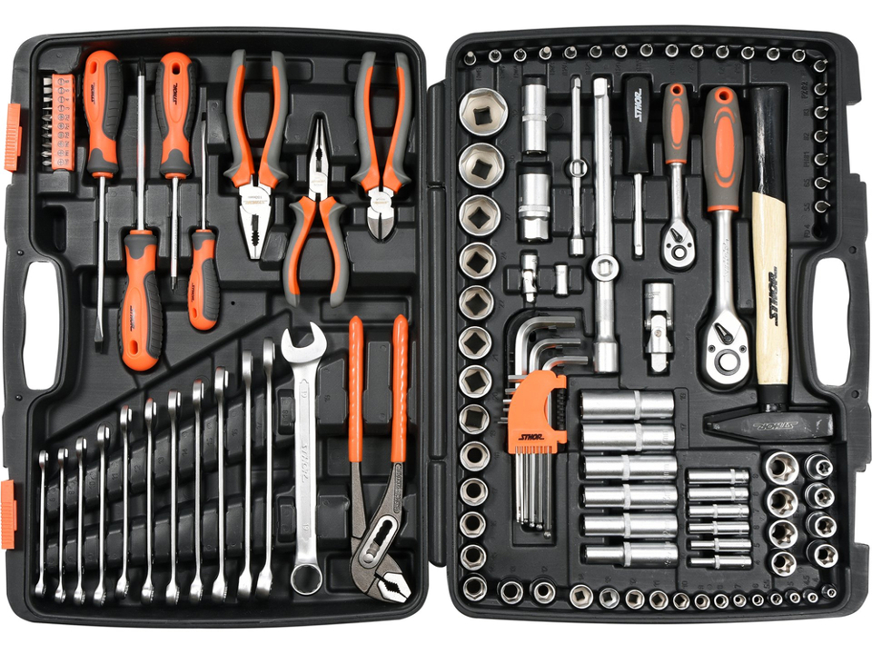 58690 Sthor Set of heads of STHOR end, vikrutkovy nozzles to a quad. 1/2 ", with tools, 122 pcs.