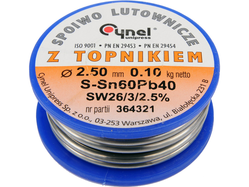 76822 Toya SN60PB40 Solder 2.5/100