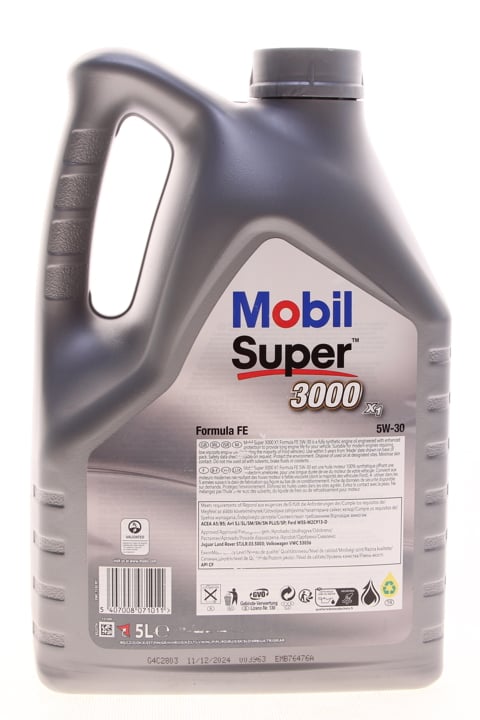 Engine oil MOBIL SUPER 3000 X1 Formula FE 5W-30, 5L Mobil MOBSUP3000XFFE5W305L