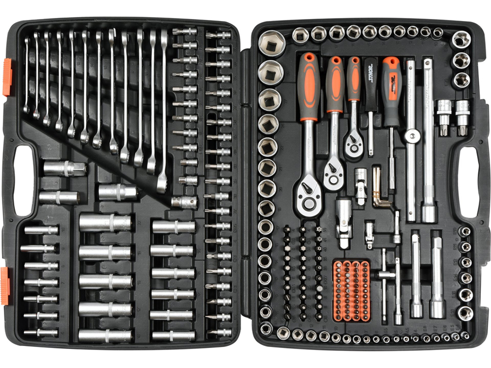 58691 Sthor Set of heads of STHOR end, vikrutkovy nozzles to a quad. 1/2 ", with tools, 216 pcs.
