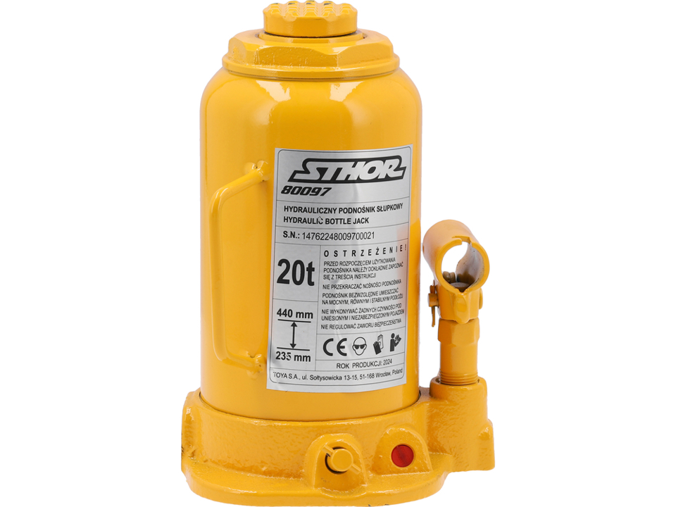 80097 Sthor 20 t Hydraulic Bottle Jack