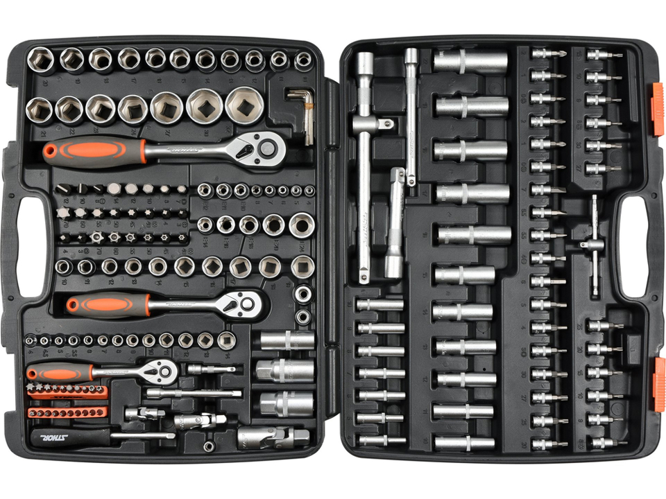 58688 Sthor Set of heads of STHOR end, vikrutkovy nozzles to a quad. 1/2 ", with tools, 173 pcs.