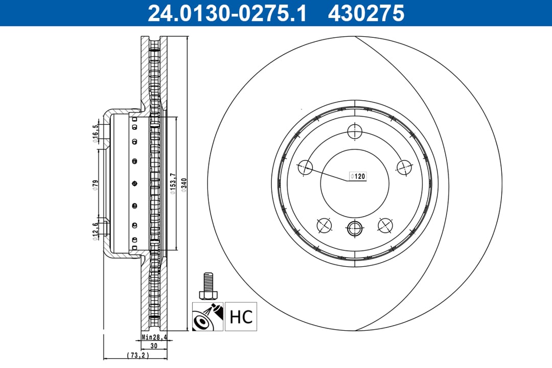 24013002752 Ate Brake disk