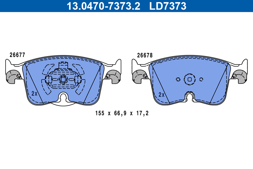 Brake pad kit Cupra Formentor: 13047073732 Ate Brake Pad Set, disc brake