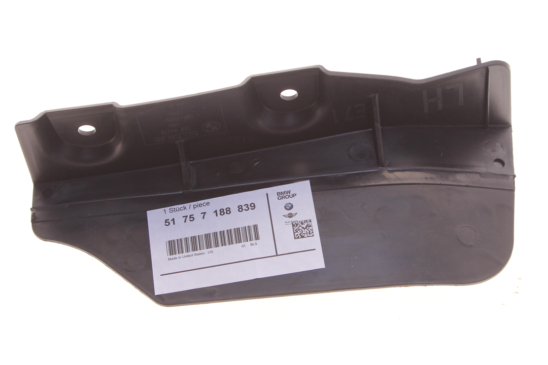 Mudguard front bumper left BMW 51 75 7 188 839