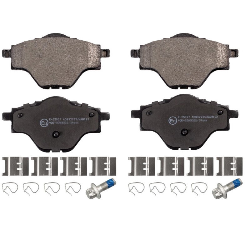 Disc brake pad set Vauxhall Grandland X: 1693587380 Citroen/Peugeot Disc brake pad set