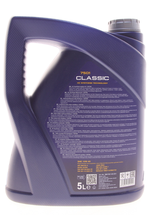 Engine oil Mannol 7501 Classic 10W-40, 5L Mannol MN7501-5