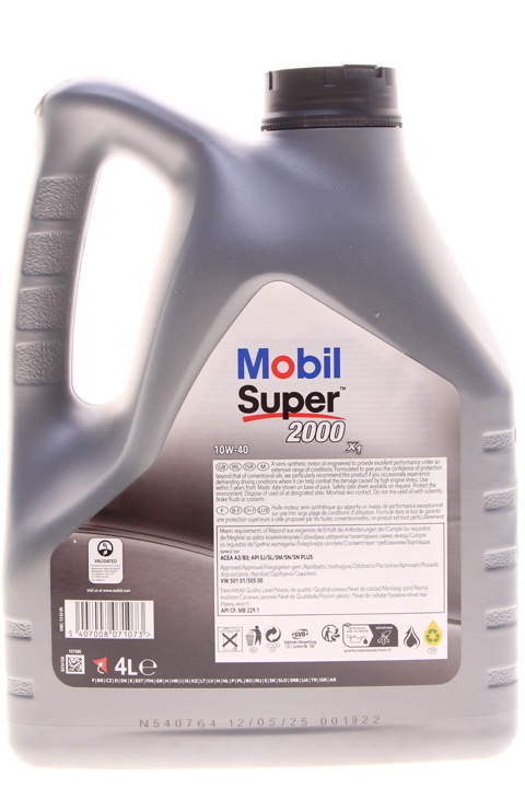 Engine oil MOBIL SUPER 2000 X1 10W-40, 4L Mobil MOBSUP2000X110W404L
