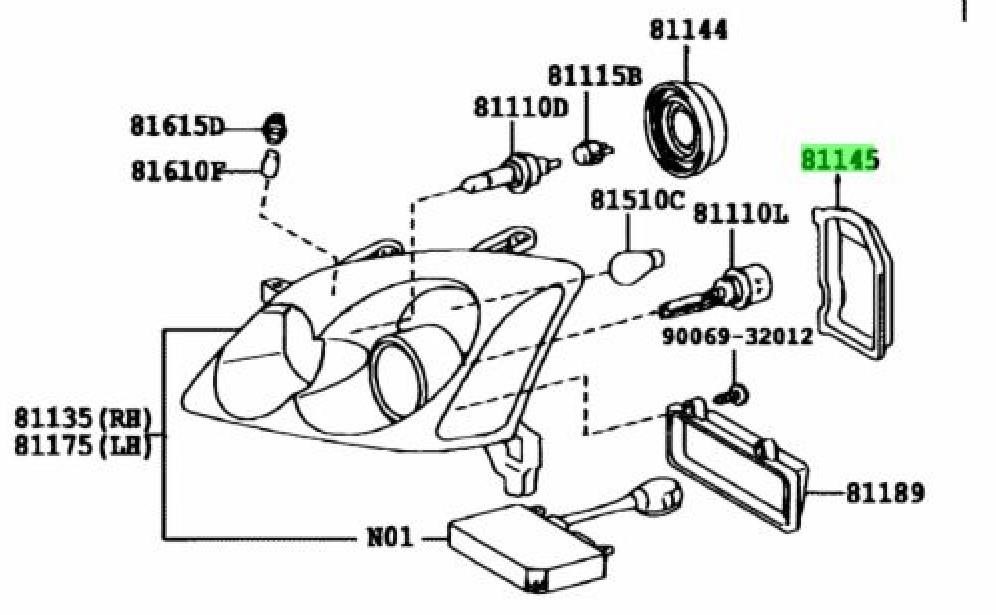 8117505250 Toyota Cap, spot light