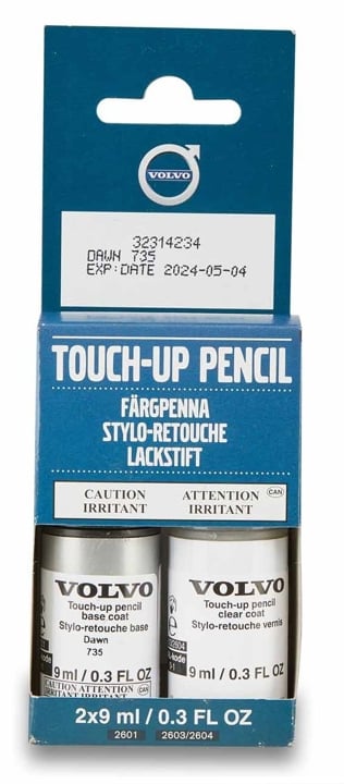 32314234 Volvo Silver Dawn Metallic Touch up Pencil Set, 2x9 ml