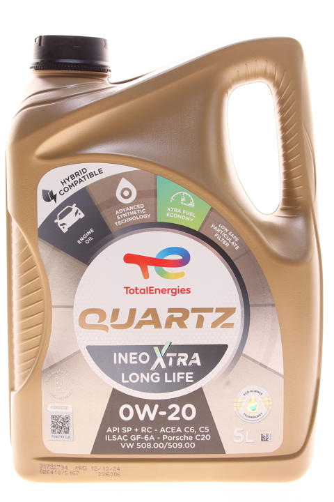 0W20QINEOXTRAF5L Total Engine oil Total QUARTZ INEO XTRA FIRST 0W-20, 5L