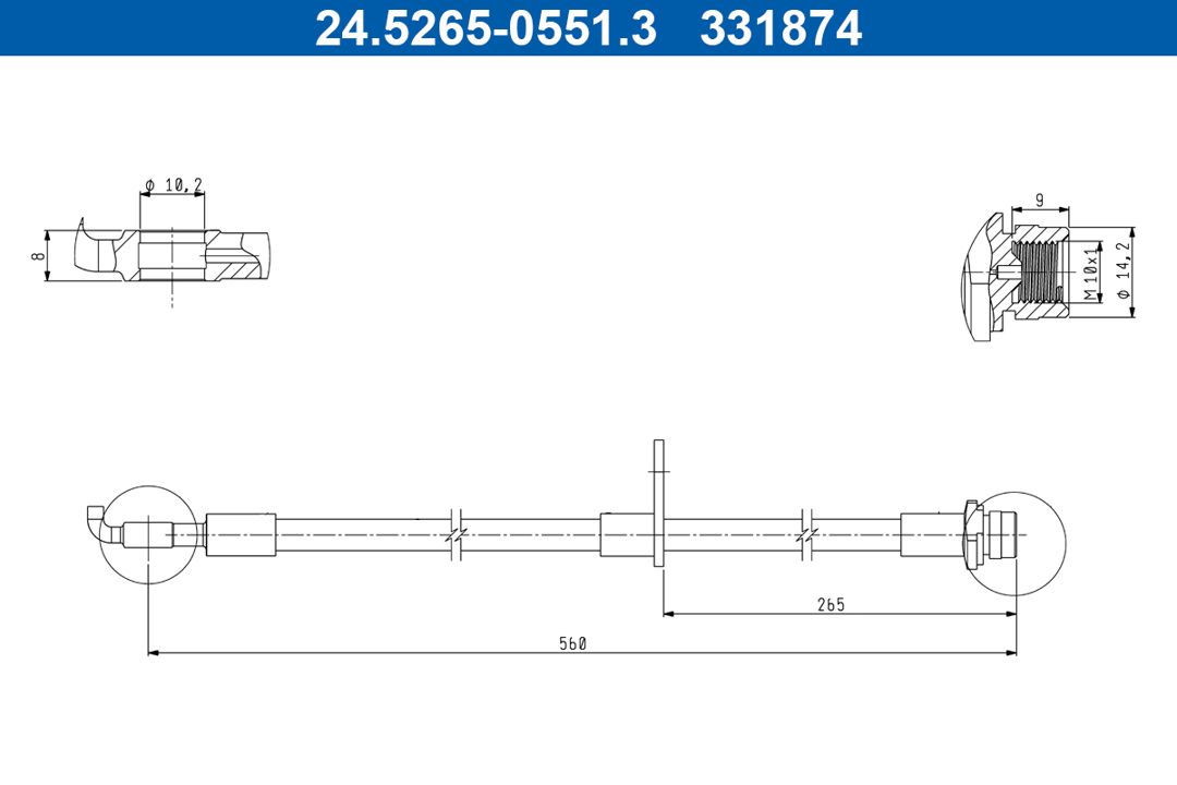 24526505513 Ate Brake Hose
