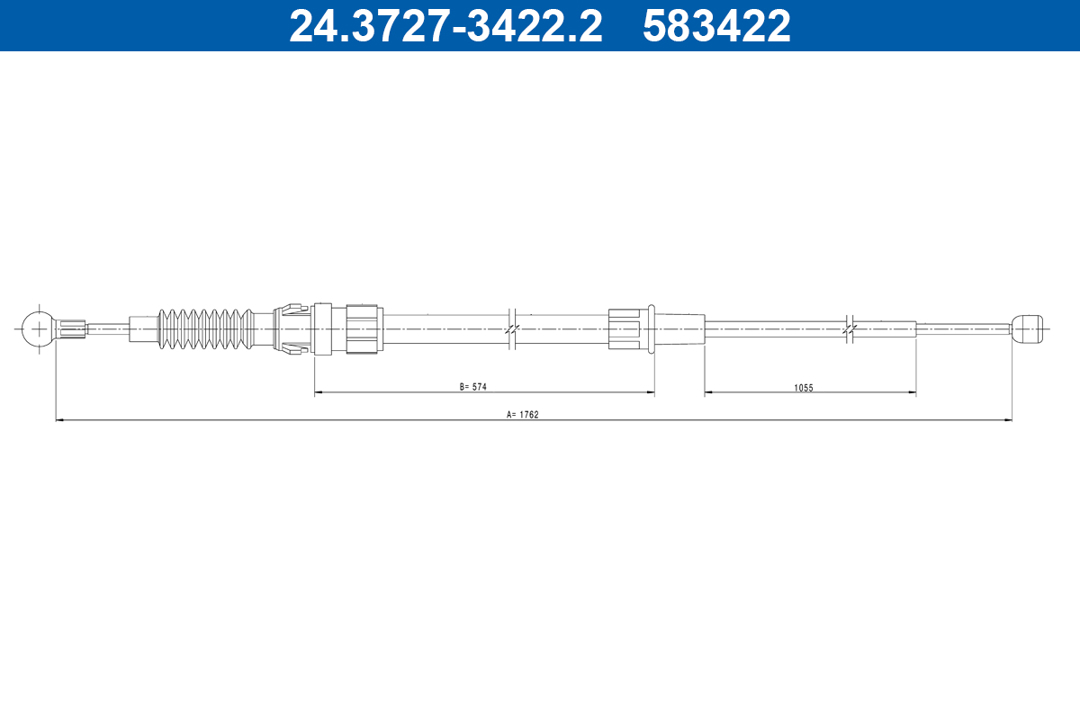Parking brake cable Audi: 24372734222 Ate Hand brake cable