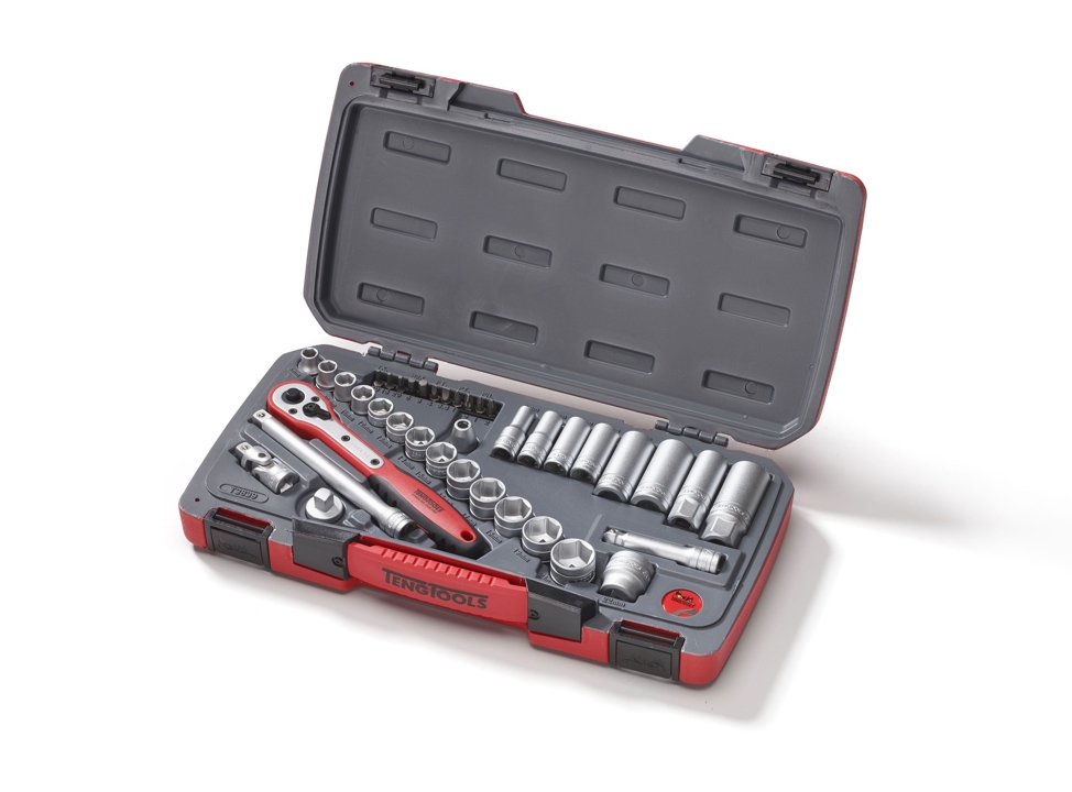 167930106 Teng Tools Set of sockets with square shank
