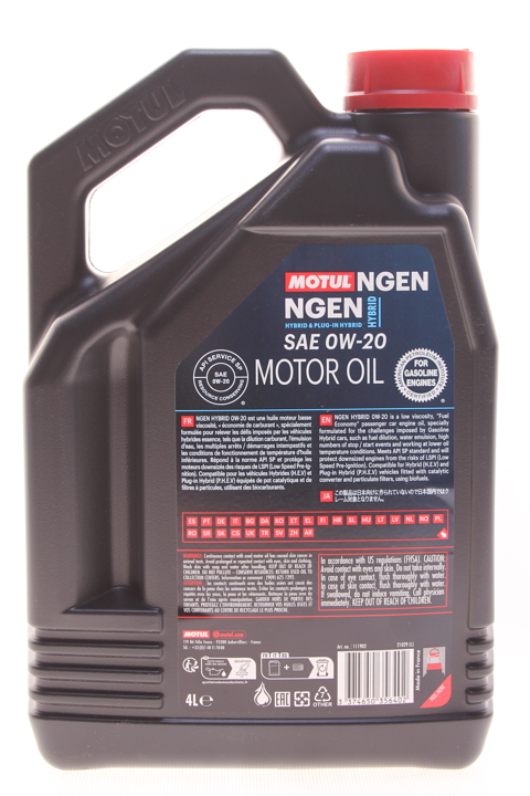 Engine oil Motul NGEN Hybrid 0W-20, 4L Motul 0W20NGENHYBRID4L