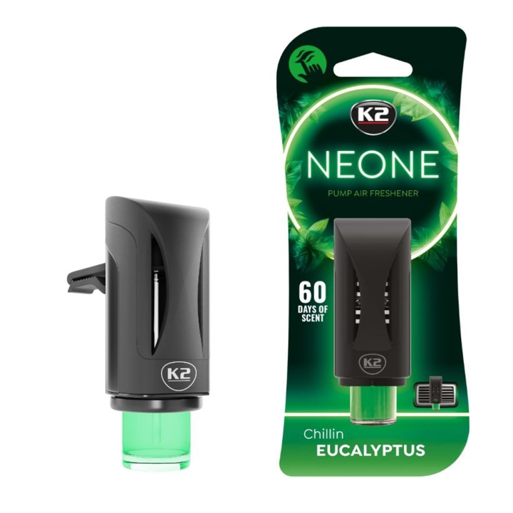 V374 K2 K2 Neone Eucalyptus Car Air Freshener, 70 g