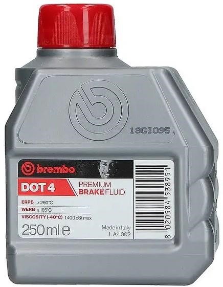 LA4002 Brembo Brake fluid Brembo DOT 4, 0,25L